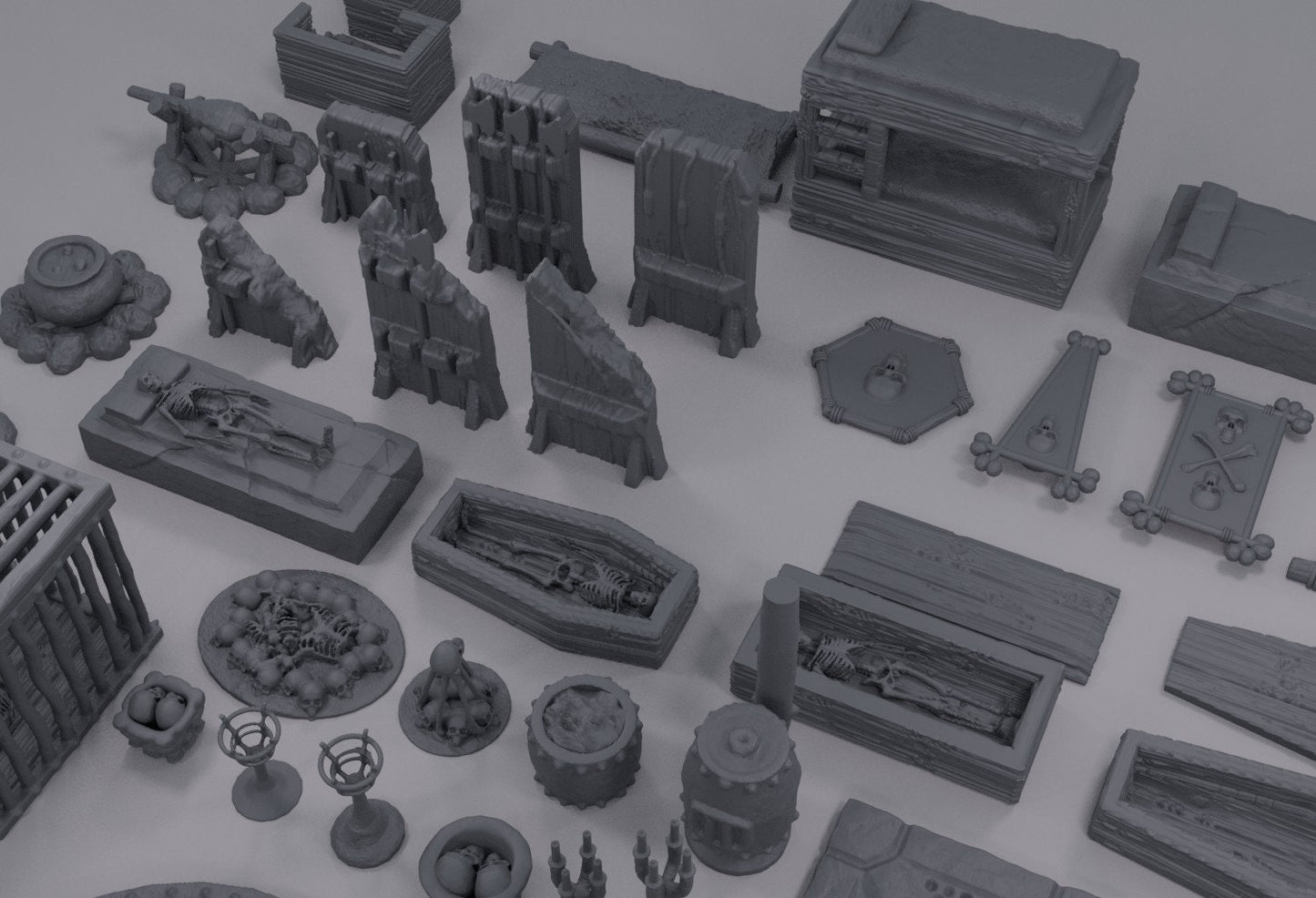 Dungeon Scatter Pack, Miniature Land | Dungeons and Dragons | Pathfinder | Table Top RPG | 3D Printed Model