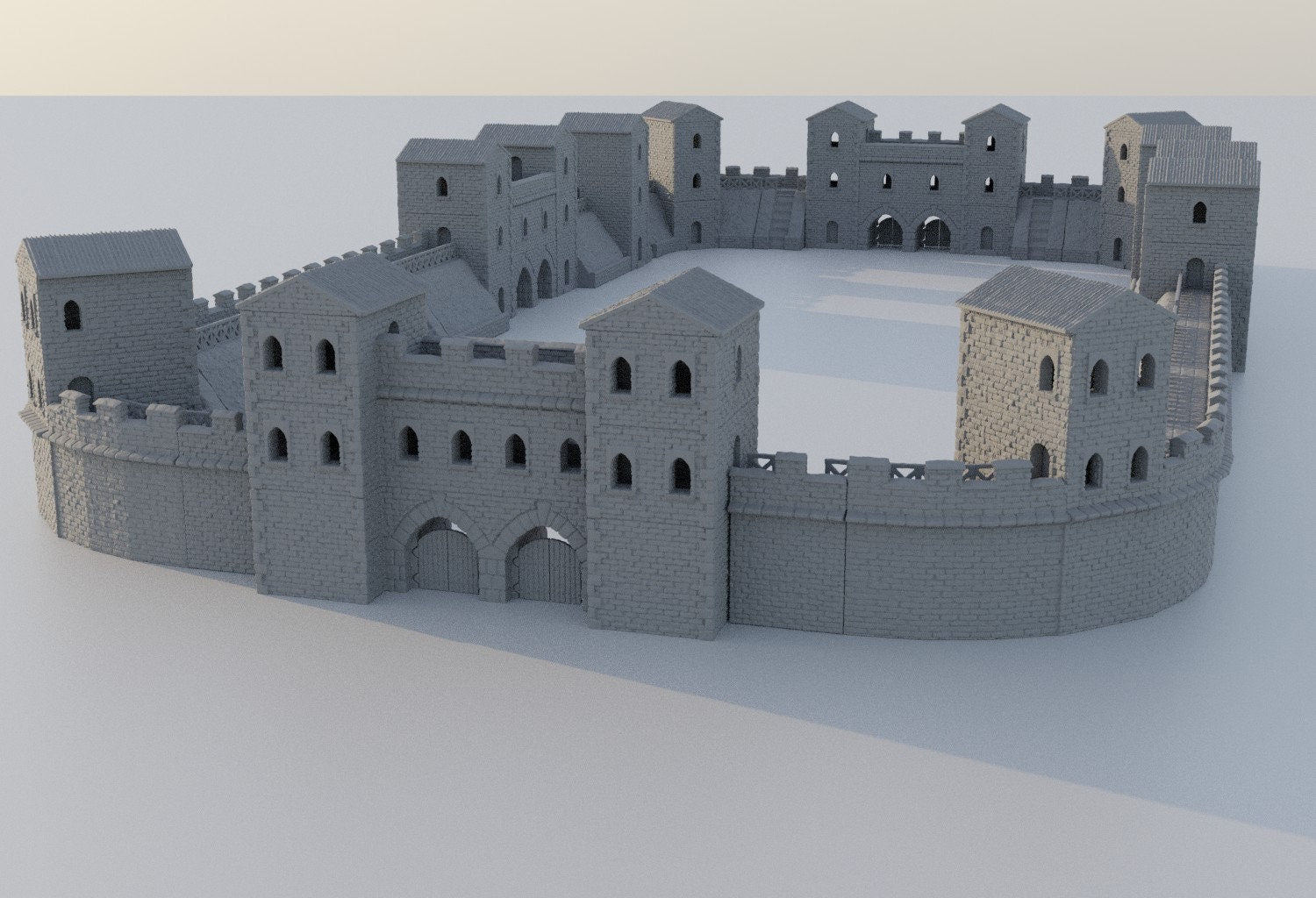 Roman Fort, Miniature Land | Dungeons and Dragons | Pathfinder | Table Top RPG | 3D Printed Model