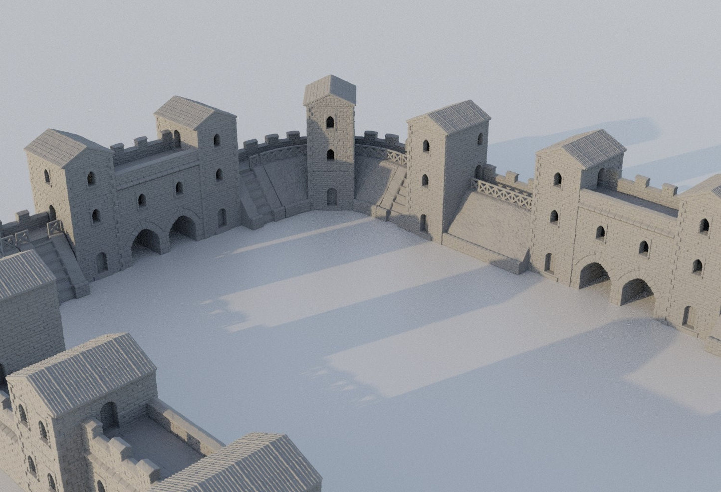 Roman Fort, Miniature Land | Dungeons and Dragons | Pathfinder | Table Top RPG | 3D Printed Model