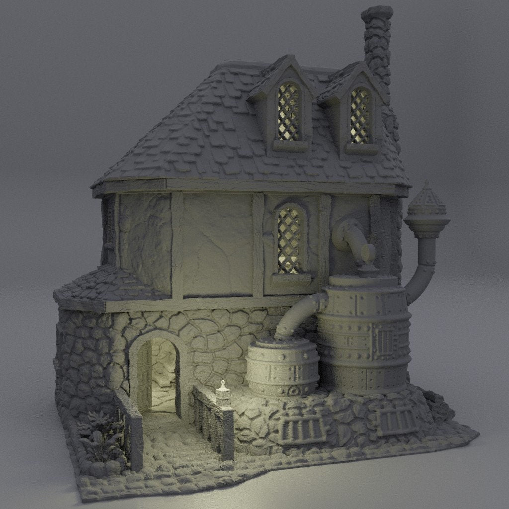 Alchemists House, Miniature Land | Dungeons and Dragons | Pathfinder | Table Top RPG | 3D Printed Model