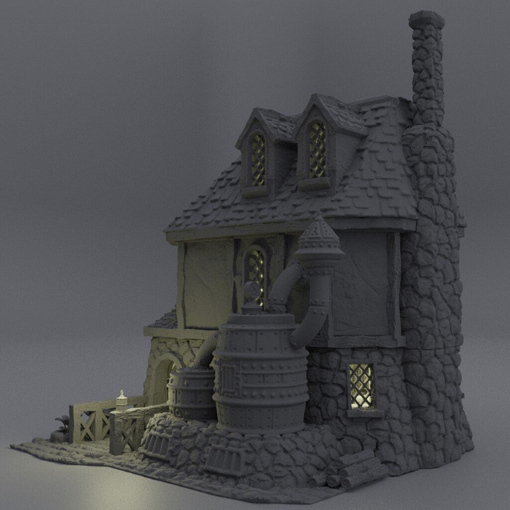 Alchemists House, Miniature Land | Dungeons and Dragons | Pathfinder | Table Top RPG | 3D Printed Model