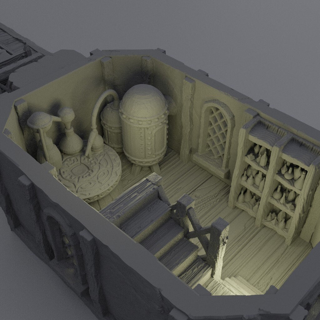 Alchemists House, Miniature Land | Dungeons and Dragons | Pathfinder | Table Top RPG | 3D Printed Model