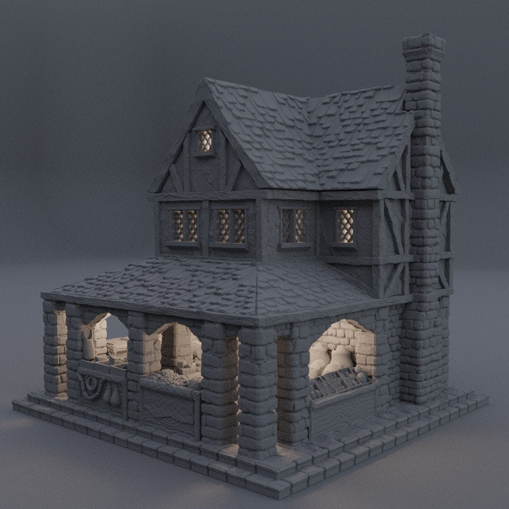 Small Market, Miniature Land | Dungeons and Dragons | Pathfinder | Table Top RPG | 3D Printed Model