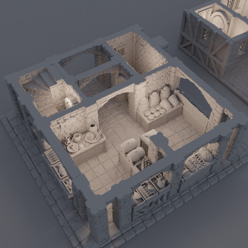 Small Market, Miniature Land | Dungeons and Dragons | Pathfinder | Table Top RPG | 3D Printed Model