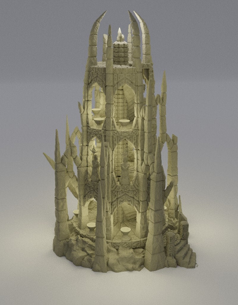 The Ruined Altar, Miniature Land | Dungeons and Dragons | Pathfinder | Table Top RPG | 3D Printed Model