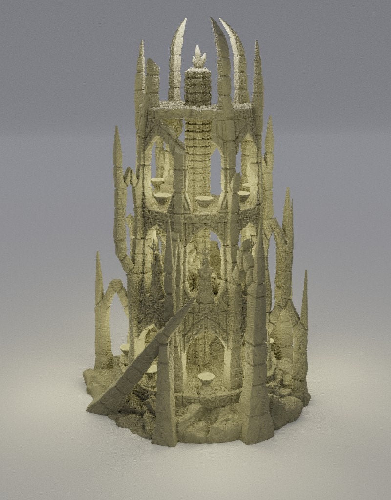 The Ruined Altar, Miniature Land | Dungeons and Dragons | Pathfinder | Table Top RPG | 3D Printed Model