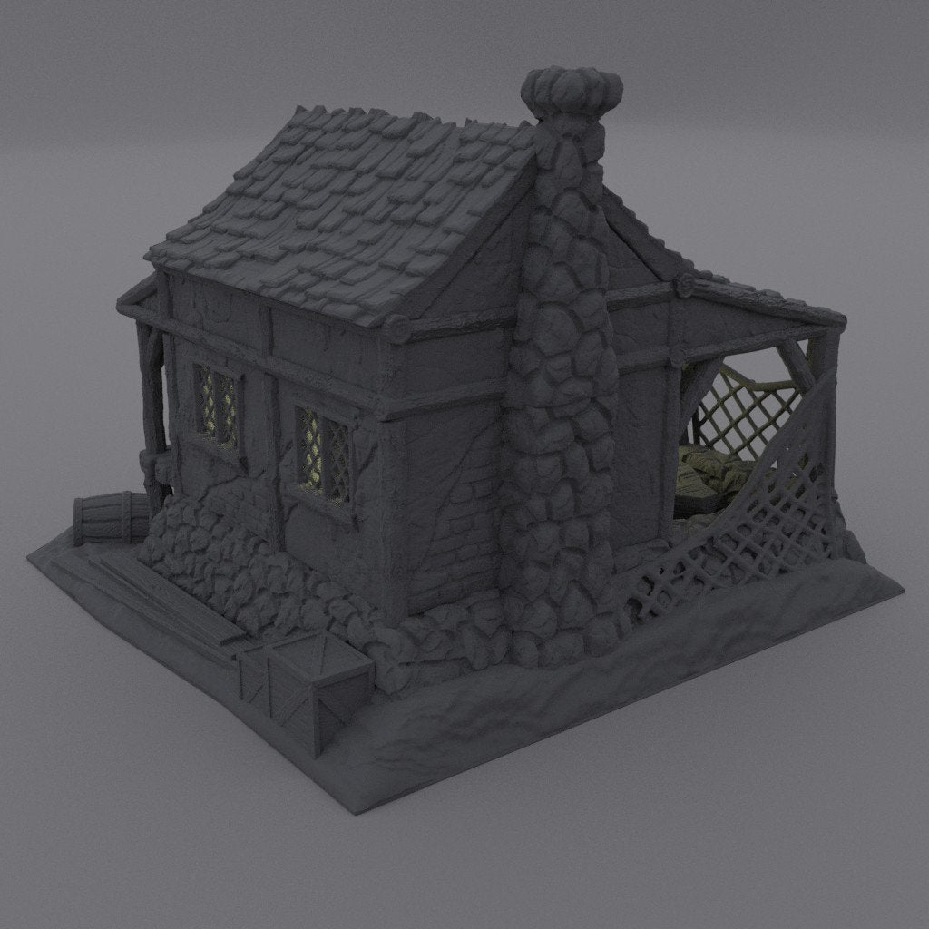 Fishermans Shack, Miniature Land | Dungeons and Dragons | Pathfinder | Table Top RPG | 3D Printed Model