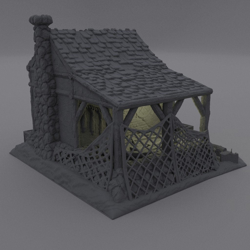 Fishermans Shack, Miniature Land | Dungeons and Dragons | Pathfinder | Table Top RPG | 3D Printed Model