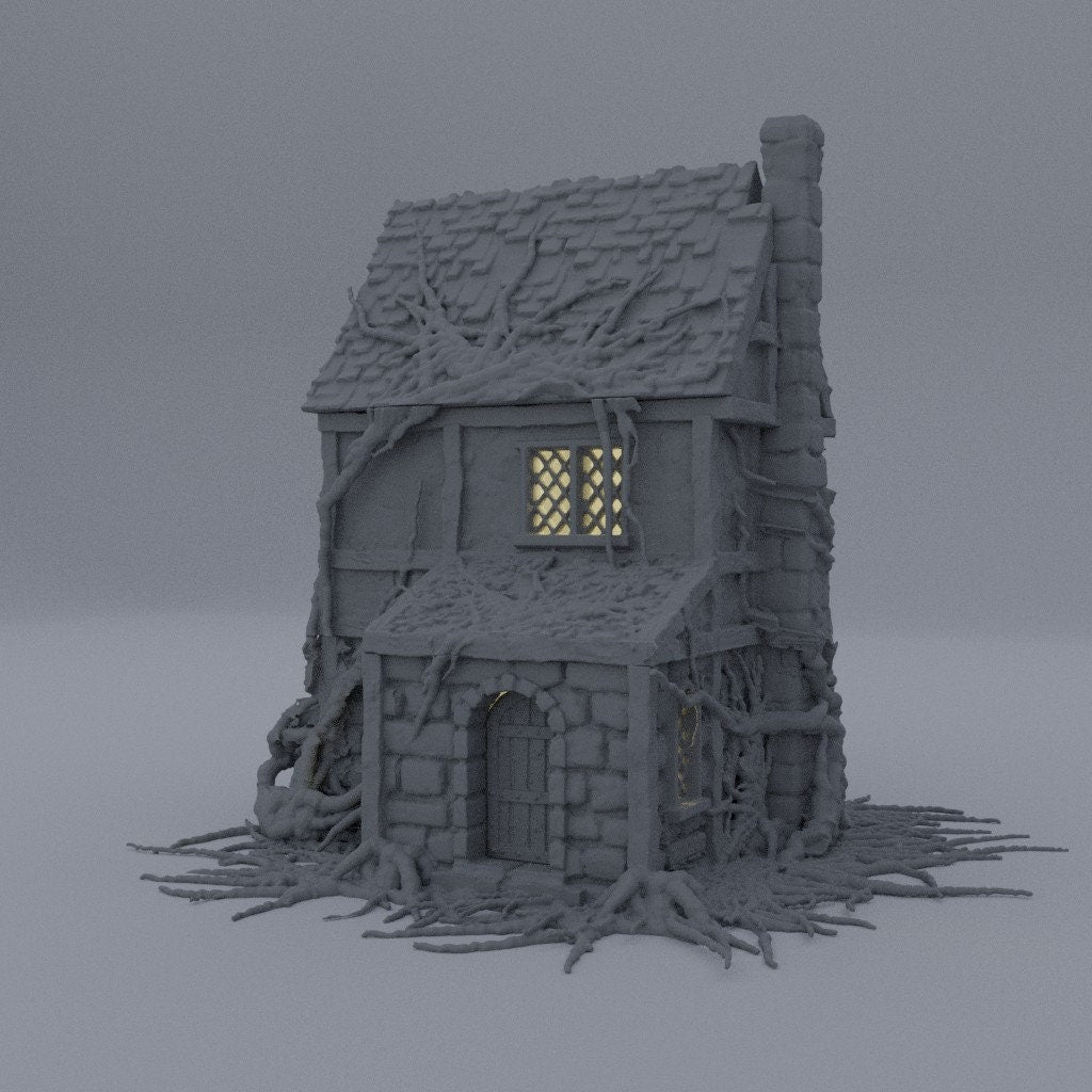 Corrupted Farmhouse, Miniature Land | Dungeons and Dragons | Pathfinder | Table Top RPG | 3D Printed Model