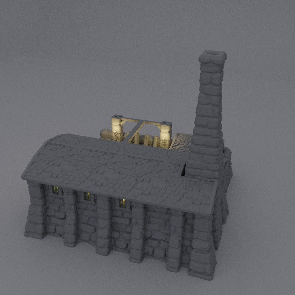 Medieval Cannon Forge, Miniature Land | Dungeons and Dragons | Pathfinder | Table Top RPG | 3D Printed Model