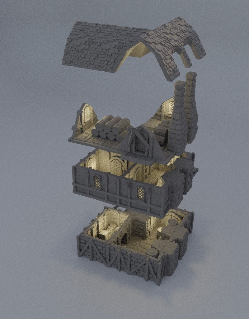 Medieval Destillery, Miniature Land | Dungeons and Dragons | Pathfinder | Table Top RPG | 3D Printed Model