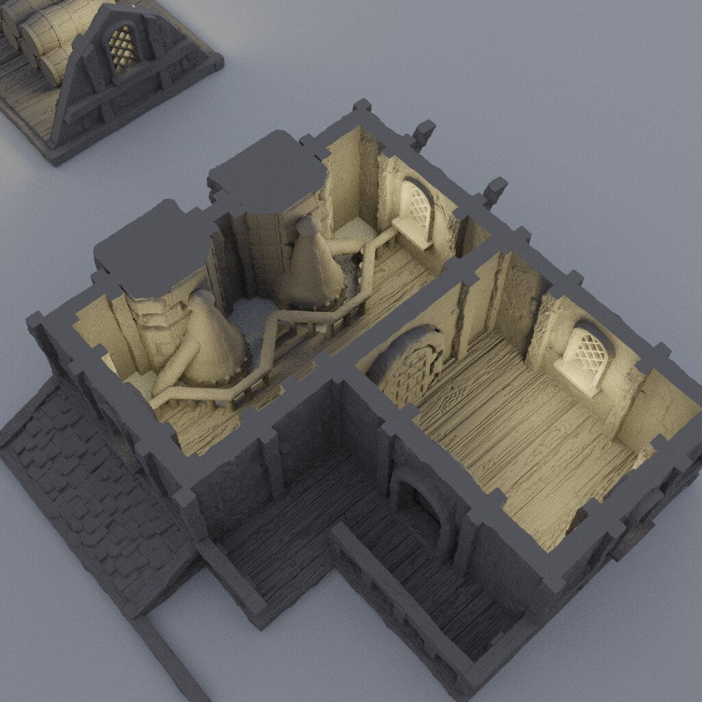 Medieval Destillery, Miniature Land | Dungeons and Dragons | Pathfinder | Table Top RPG | 3D Printed Model