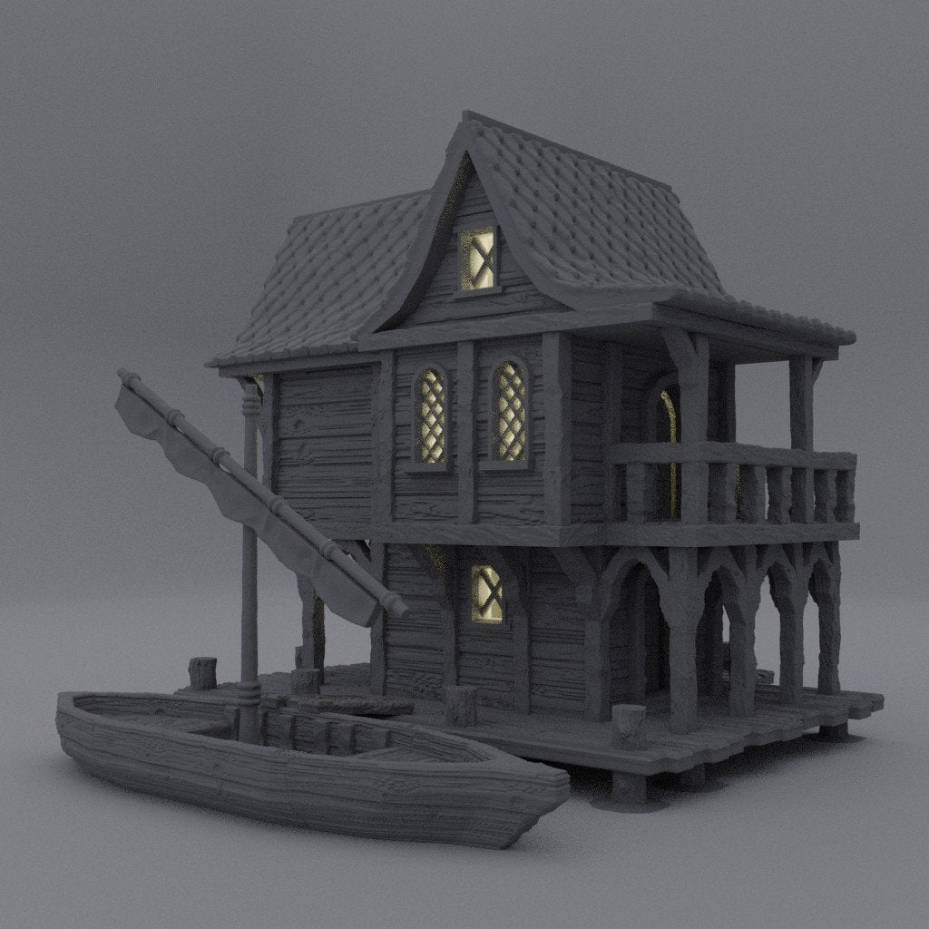 Sea Lodge, Miniature Land | Dungeons and Dragons | Pathfinder | Table Top RPG | 3D Printed Model