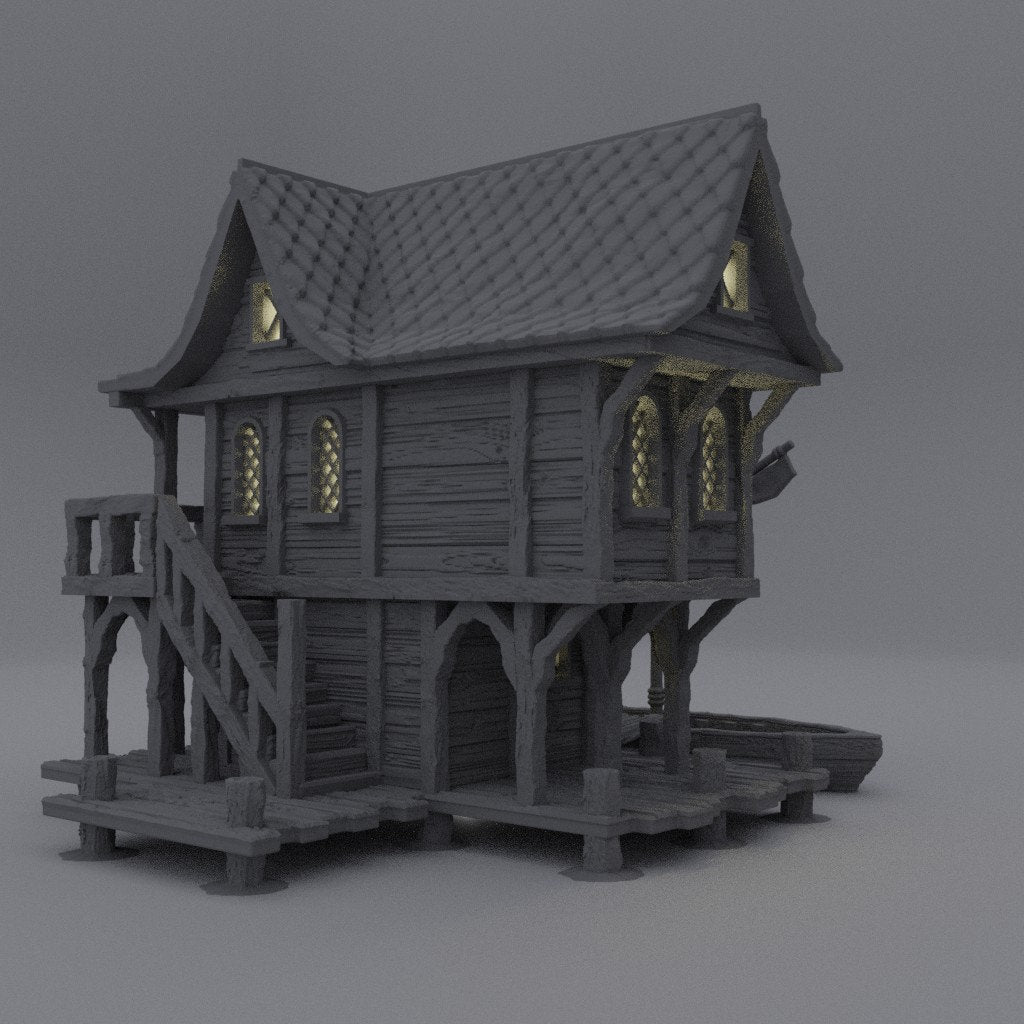 Sea Lodge, Miniature Land | Dungeons and Dragons | Pathfinder | Table Top RPG | 3D Printed Model