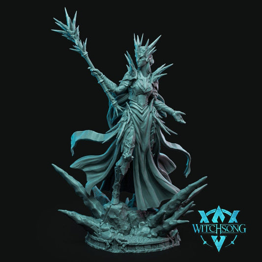 The Frost Queen, Bust Option, Witchsong Miniatures | Dungeons and Dragons | Pathfinder | Table Top RPG | 3D Printed Model