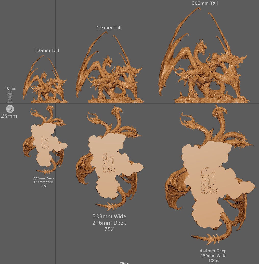 Tiamat (New Ver), Chromatic Cataclysm, Lord of the Print | Dungeons and Dragons | Pathfinder | Table Top RPG | 3D Printed Model