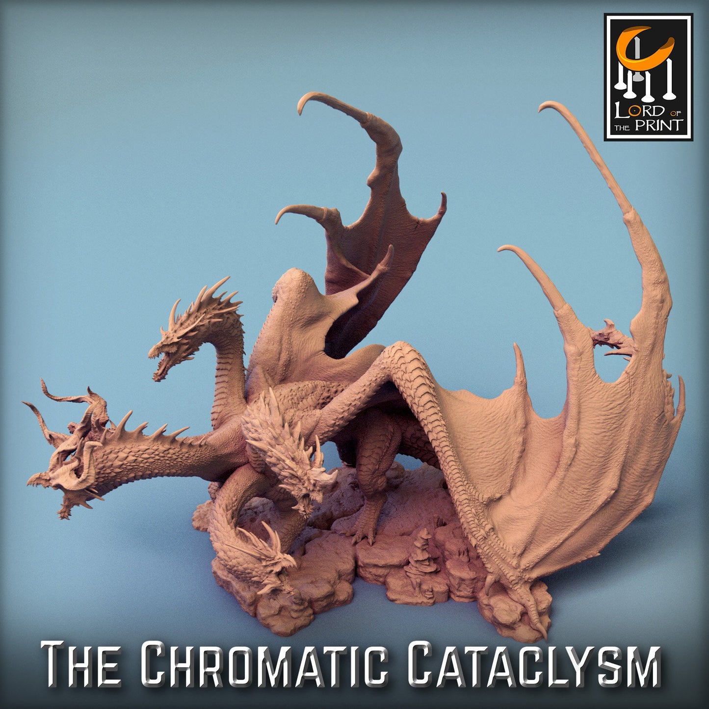 Tiamat (New Ver), Chromatic Cataclysm, Lord of the Print | Dungeons and Dragons | Pathfinder | Table Top RPG | 3D Printed Model