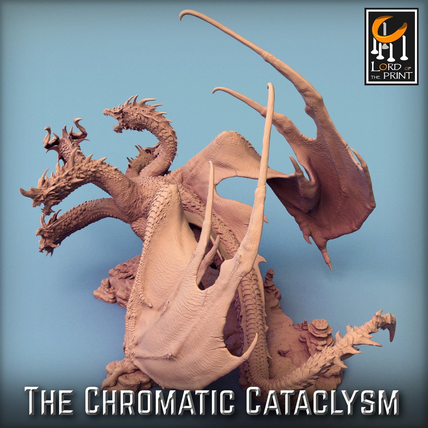 Tiamat (New Ver), Chromatic Cataclysm, Lord of the Print | Dungeons and Dragons | Pathfinder | Table Top RPG | 3D Printed Model