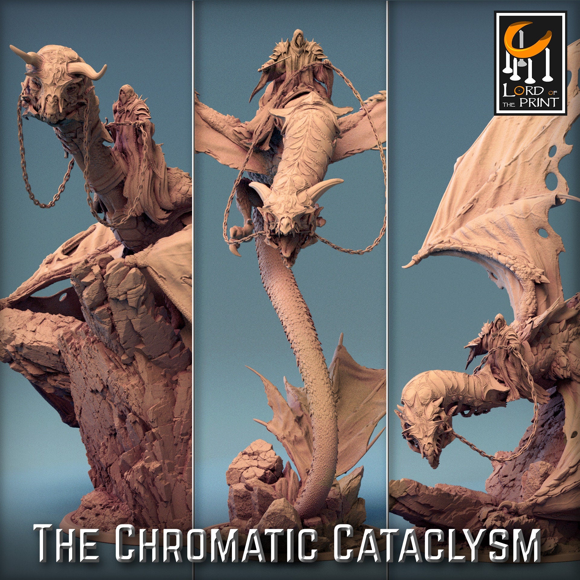 Wyvern Riders, 3 Poses | Aussie 3D Printed Miniatures and Terrain