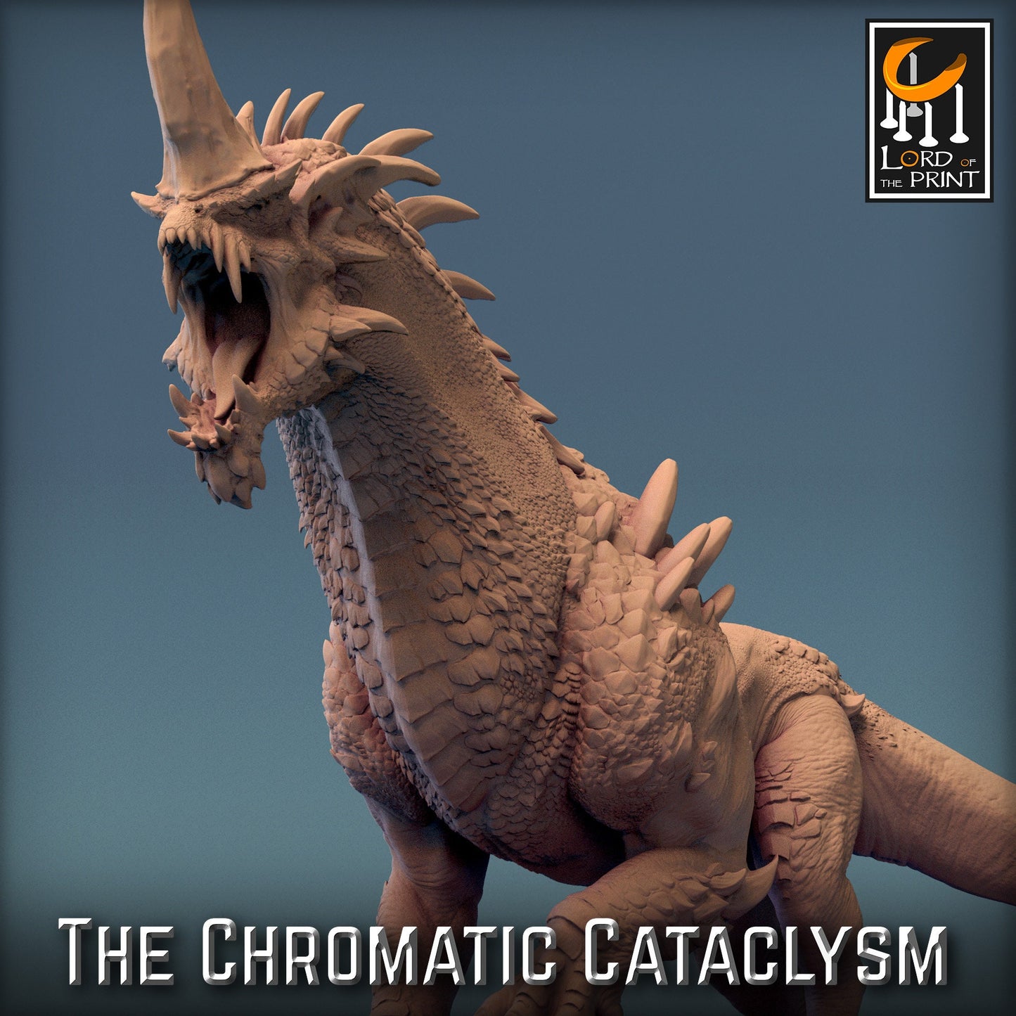 Blue Dragon Spawn, Chromatic Cataclysm, Lord of the Print | Dungeons and Dragons | Pathfinder | Table Top RPG | 3D Printed Model