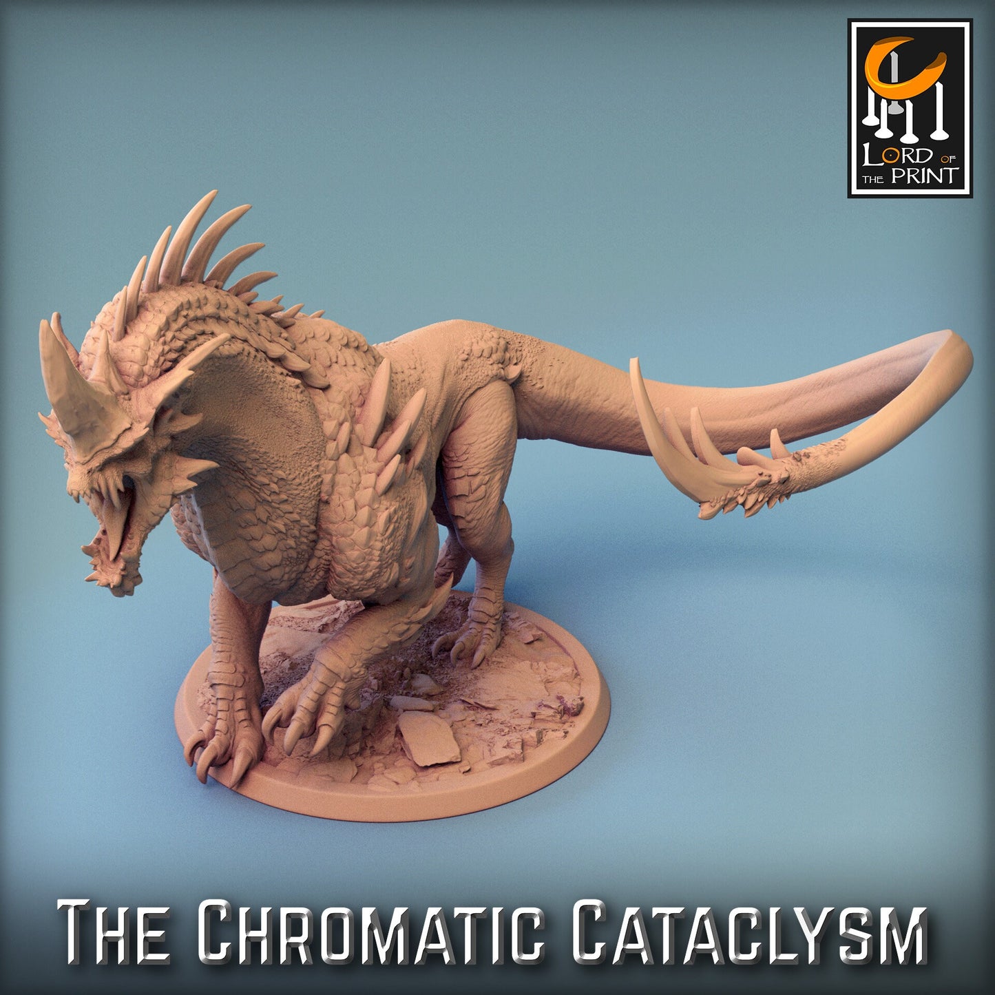 Blue Dragon Spawn, Chromatic Cataclysm, Lord of the Print | Dungeons and Dragons | Pathfinder | Table Top RPG | 3D Printed Model