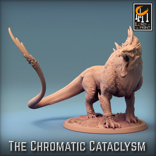 Green Dragon Spawn, Chromatic Cataclysm, Lord of the Print | Dungeons and Dragons | Pathfinder | Table Top RPG | 3D Printed Model