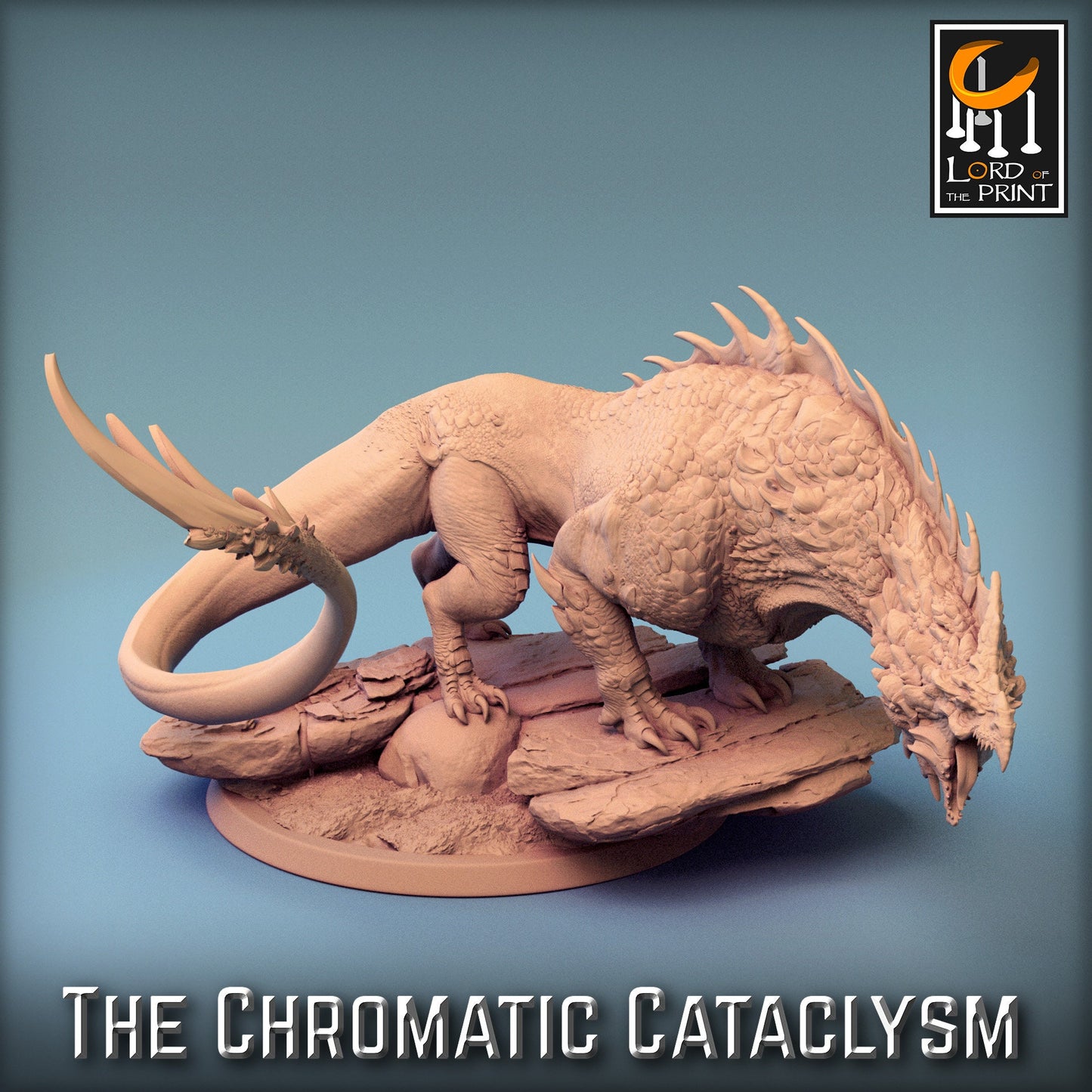 White Dragon Spawn, Chromatic Cataclysm, Lord of the Print | Dungeons and Dragons | Pathfinder | Table Top RPG | 3D Printed Model