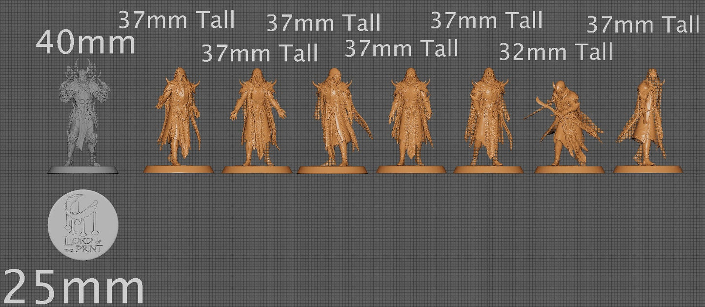 Dragon Cultists, Pack 1, Lord of the Print | Dungeons and Dragons | Pathfinder | Table Top RPG | 3D Printed Model