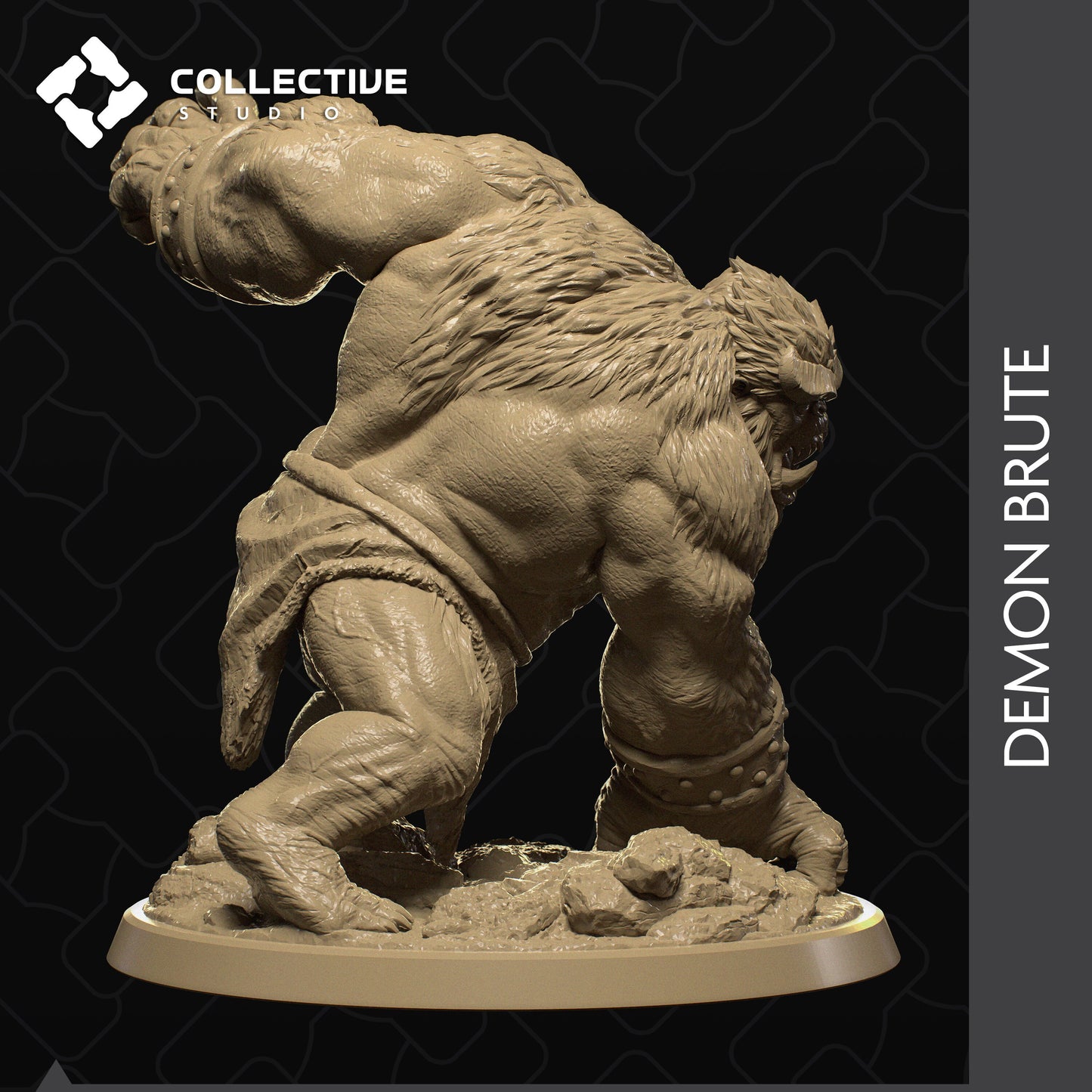 Demon Brute, Collective Studios | Dungeons and Dragons | Pathfinder | Table Top RPG | 3D Printed Model