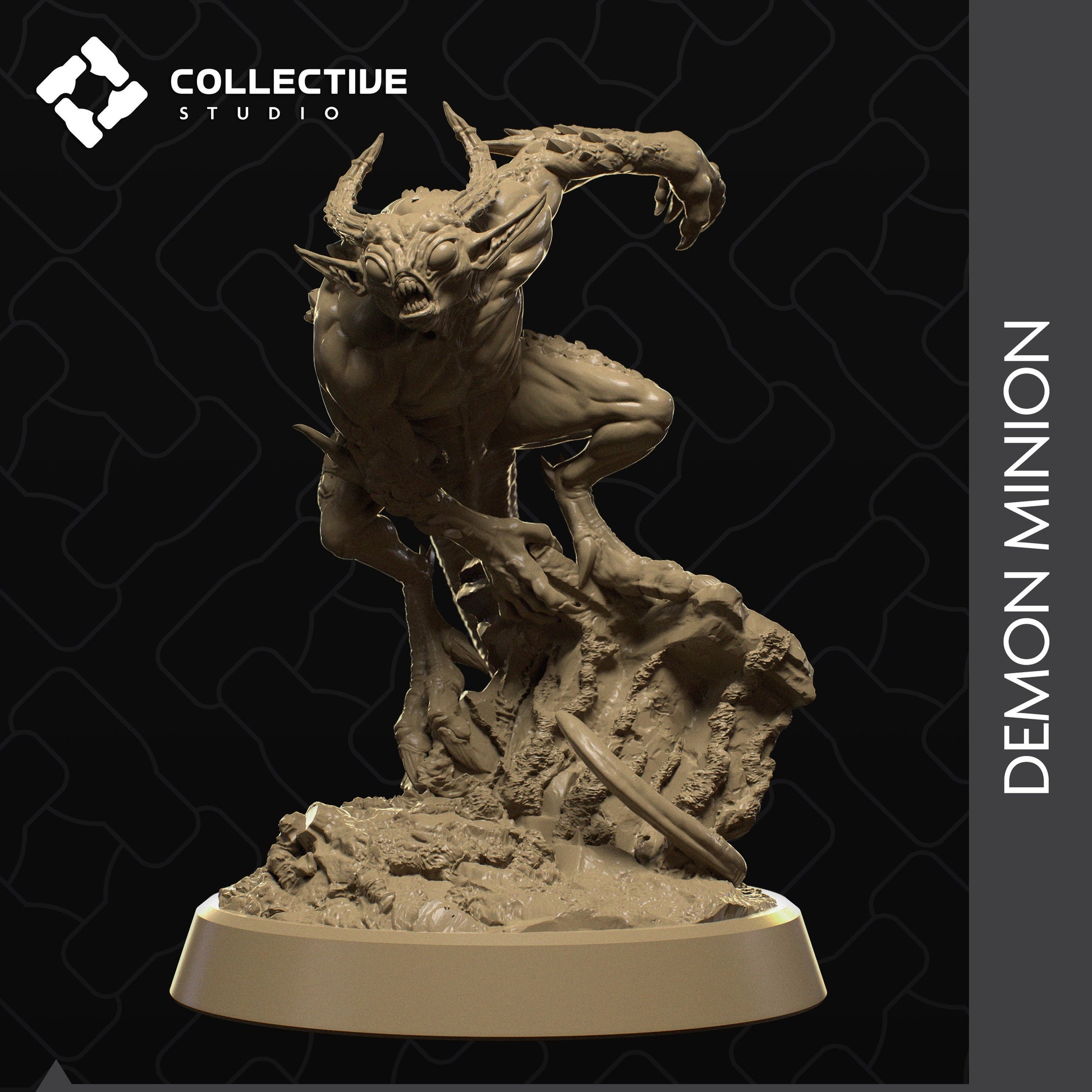 Demon Minion, Collective Studios | Dungeons and Dragons | Pathfinder | Table Top RPG | 3D Printed Model