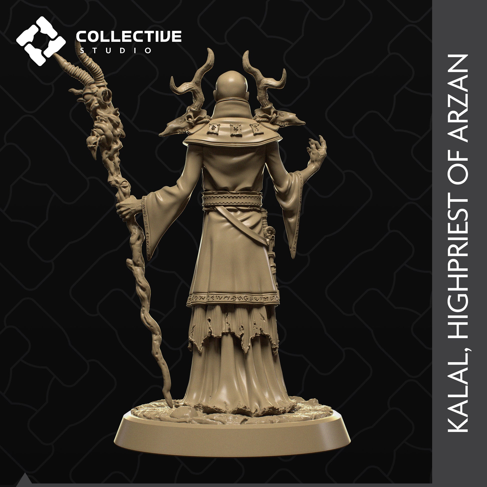 Kalal, The Highpriest, Collective Studios | Dungeons and Dragons | Pathfinder | Table Top RPG | 3D Printed Model
