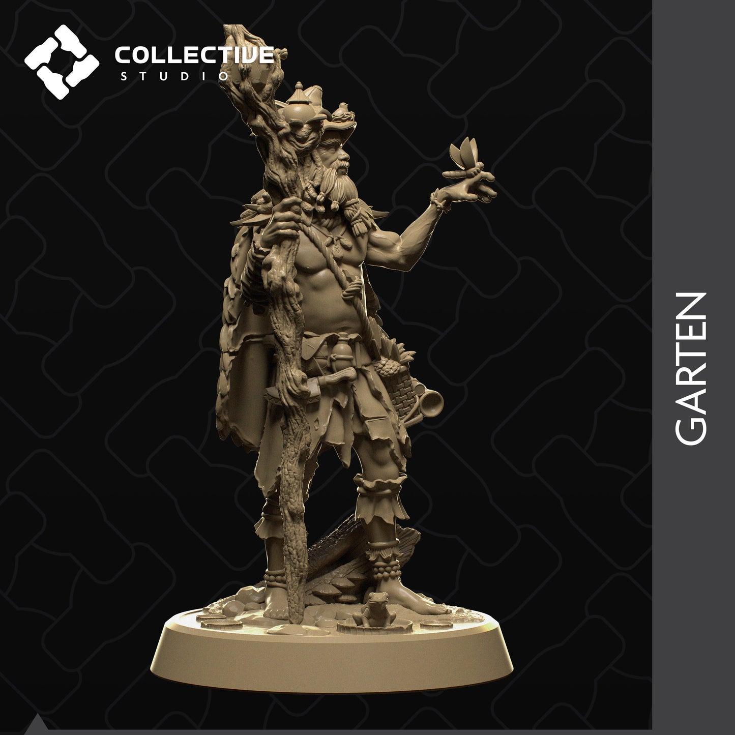 Nivalis the Druid, Collective Studios | Dungeons and Dragons | Pathfinder | Table Top RPG | 3D Printed Model