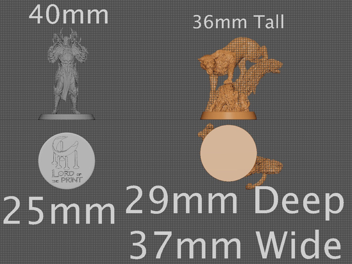 Jaguar, Collective Studios | Dungeons and Dragons | Pathfinder | Table Top RPG | 3D Printed Model