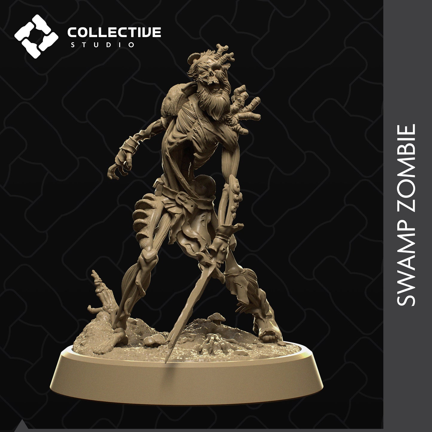 Swamp Zombie | Aussie 3D Printed Miniatures and Terrain