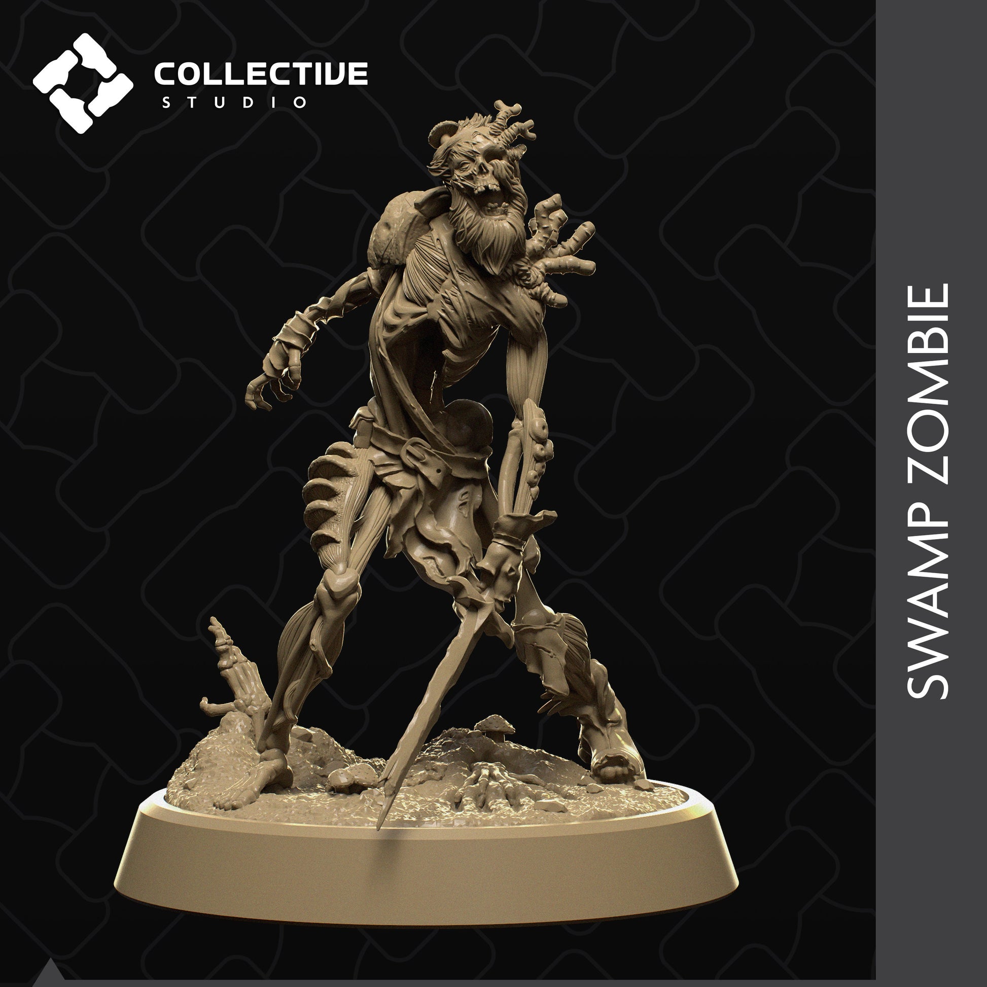 Swamp Zombie | Aussie 3D Printed Miniatures and Terrain