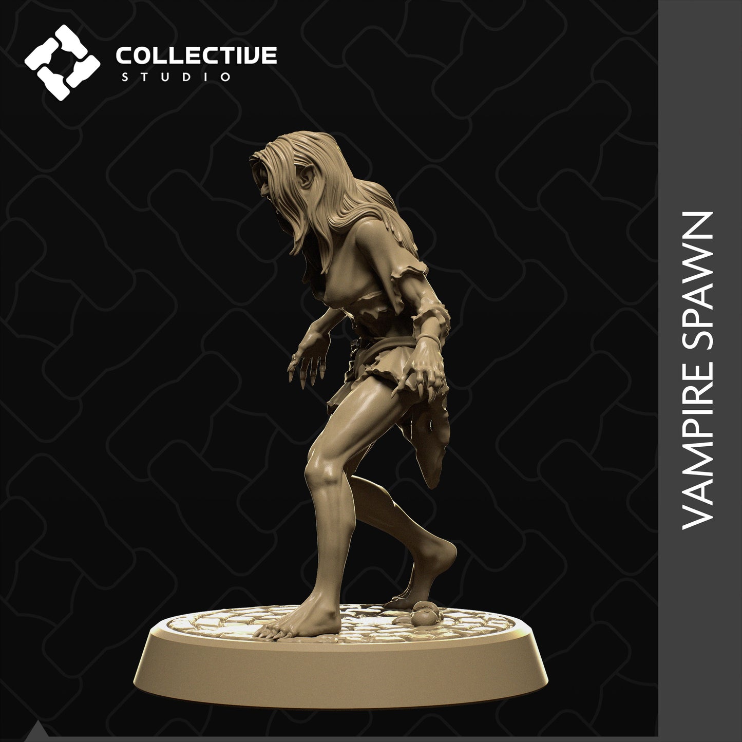 Vampire Spawn, Collective Studios | Dungeons and Dragons | Pathfinder | Table Top RPG | 3D Printed Model