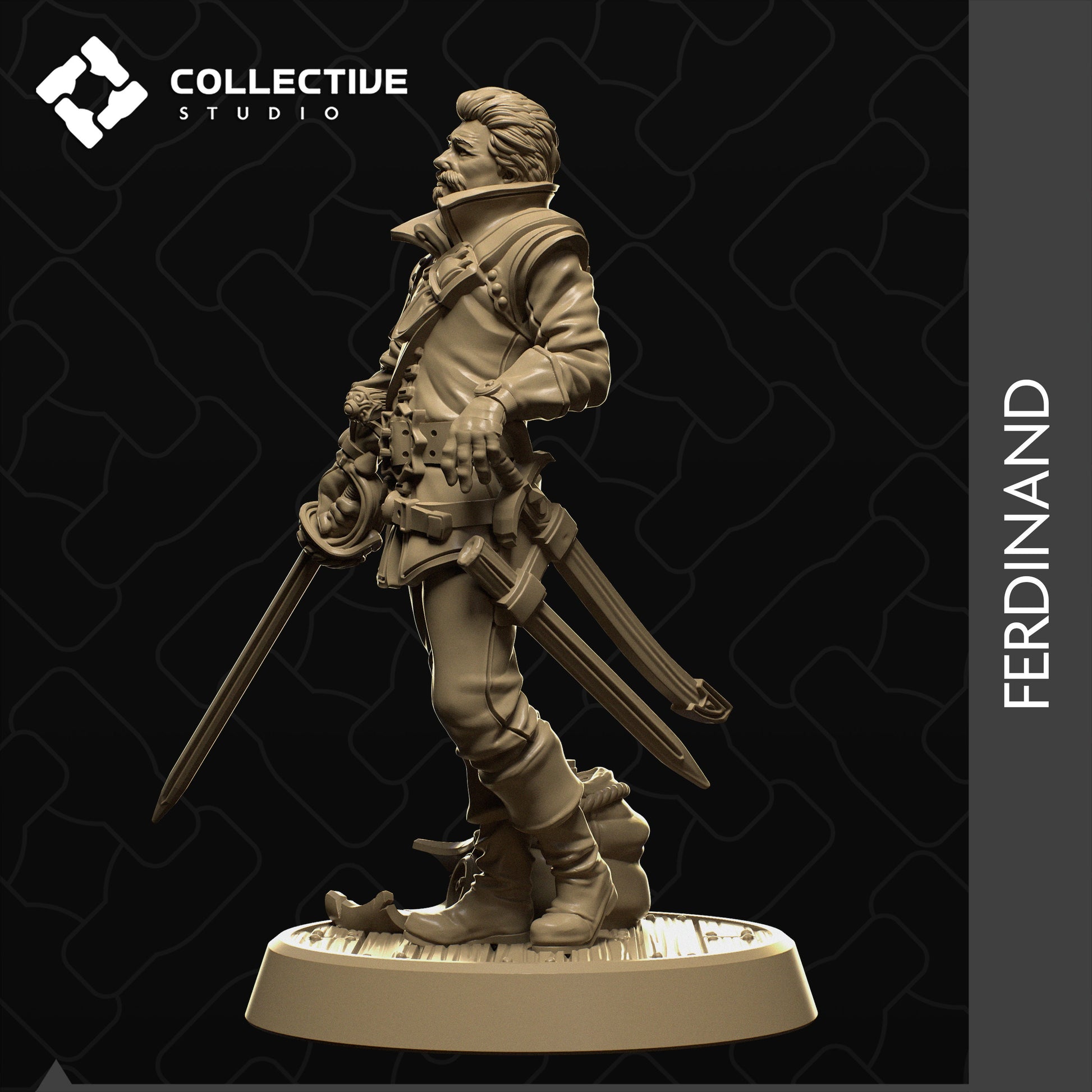 Ferdinand, Collective Studios | Dungeons and Dragons | Pathfinder | Table Top RPG | 3D Printed Model
