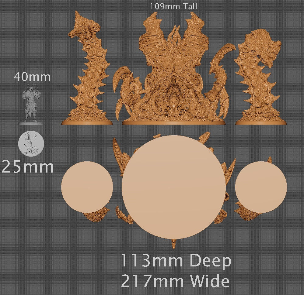 Kraken, Collective Studios | Dungeons and Dragons | Pathfinder | Table Top RPG | 3D Printed Model