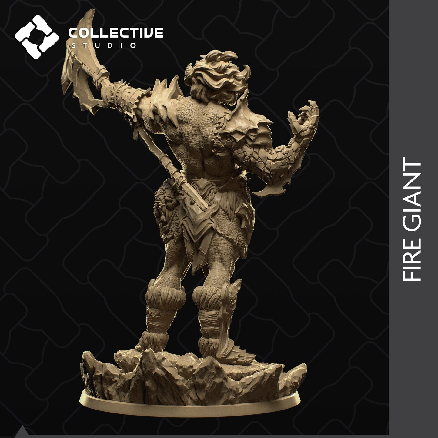 Fire Giant, Collective Studios | Dungeons and Dragons | Pathfinder | Table Top RPG | 3D Printed Model