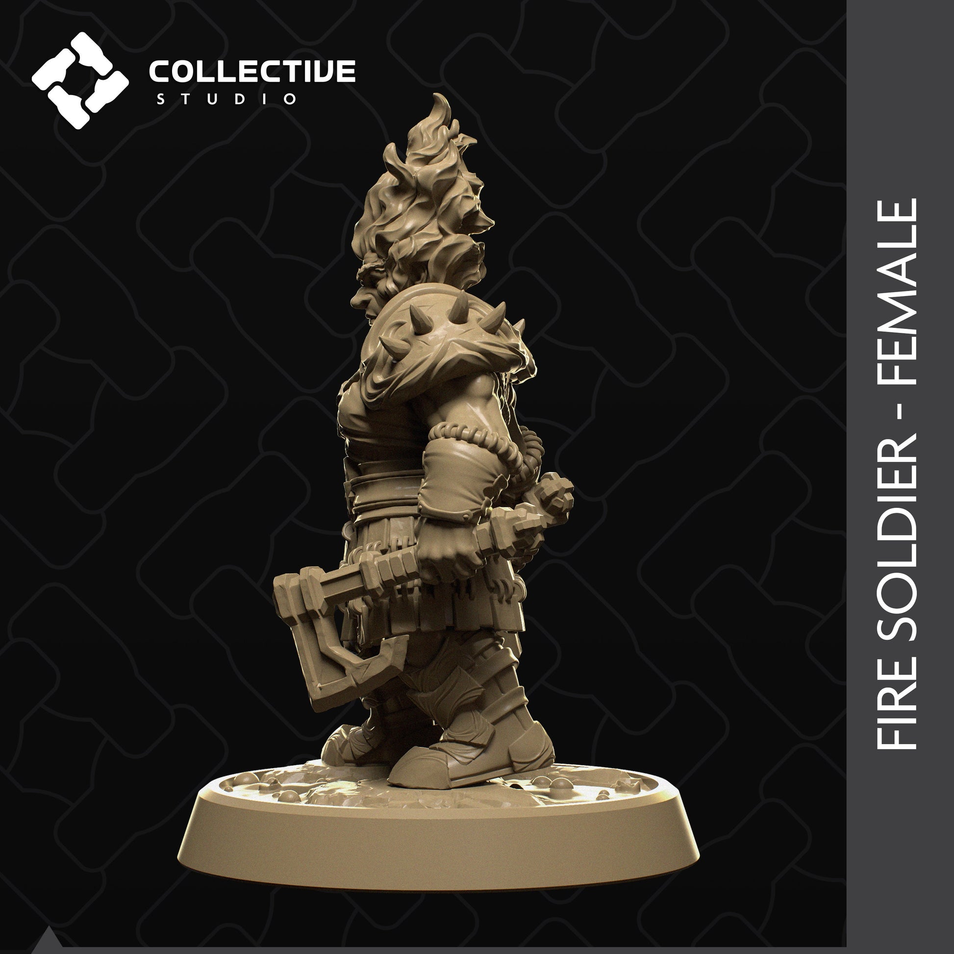 Elemental Soldier, Collective Studios | Dungeons and Dragons | Pathfinder | Table Top RPG | 3D Printed Model