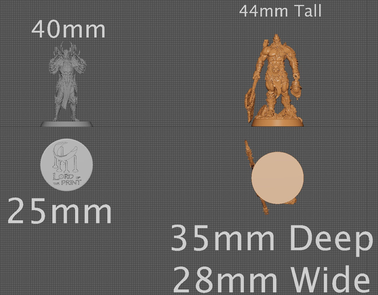 Orc Warrior, Collective Studios | Dungeons and Dragons | Pathfinder | Table Top RPG | 3D Printed Model
