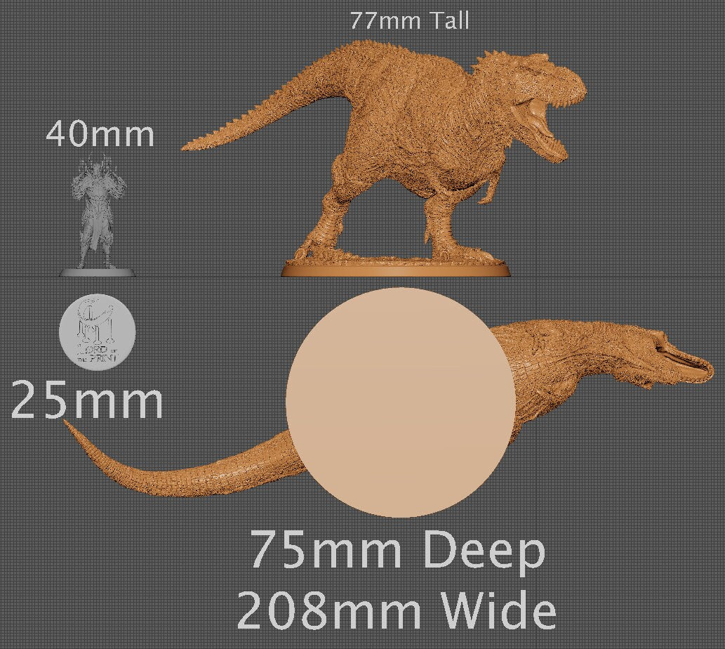 T-rex, Collective Studios | Dungeons and Dragons | Pathfinder | Table Top RPG | 3D Printed Model