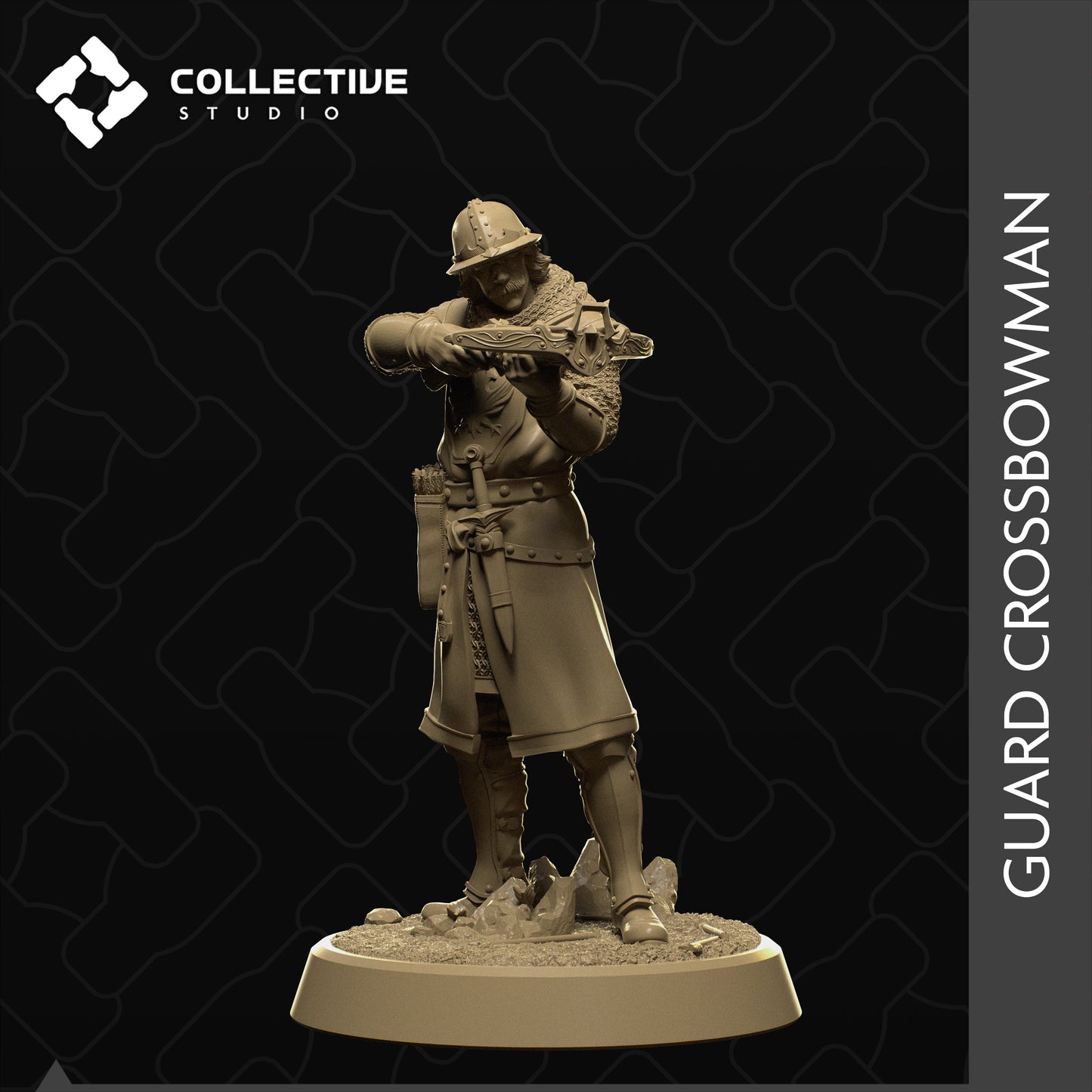 Guardsman Squad, Collective Studios | Dungeons and Dragons | Pathfinder | Table Top RPG | 3D Printed Model