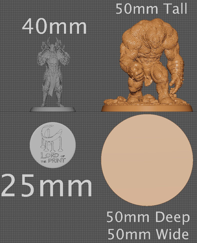 Brain Golem, Collective Studios | Dungeons and Dragons | Pathfinder | Table Top RPG | 3D Printed Model