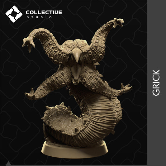 Grick, Collective Studios | Dungeons and Dragons | Pathfinder | Table Top RPG | 3D Printed Model