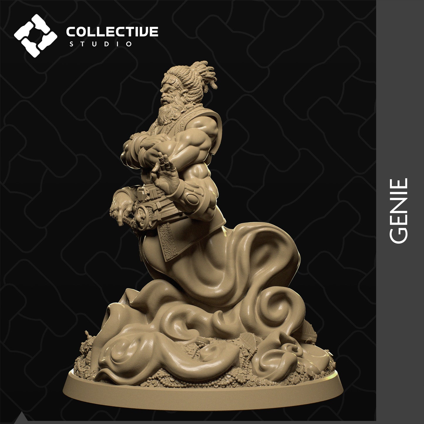 Genie, Collective Studios | Dungeons and Dragons | Pathfinder | Table Top RPG | 3D Printed Model