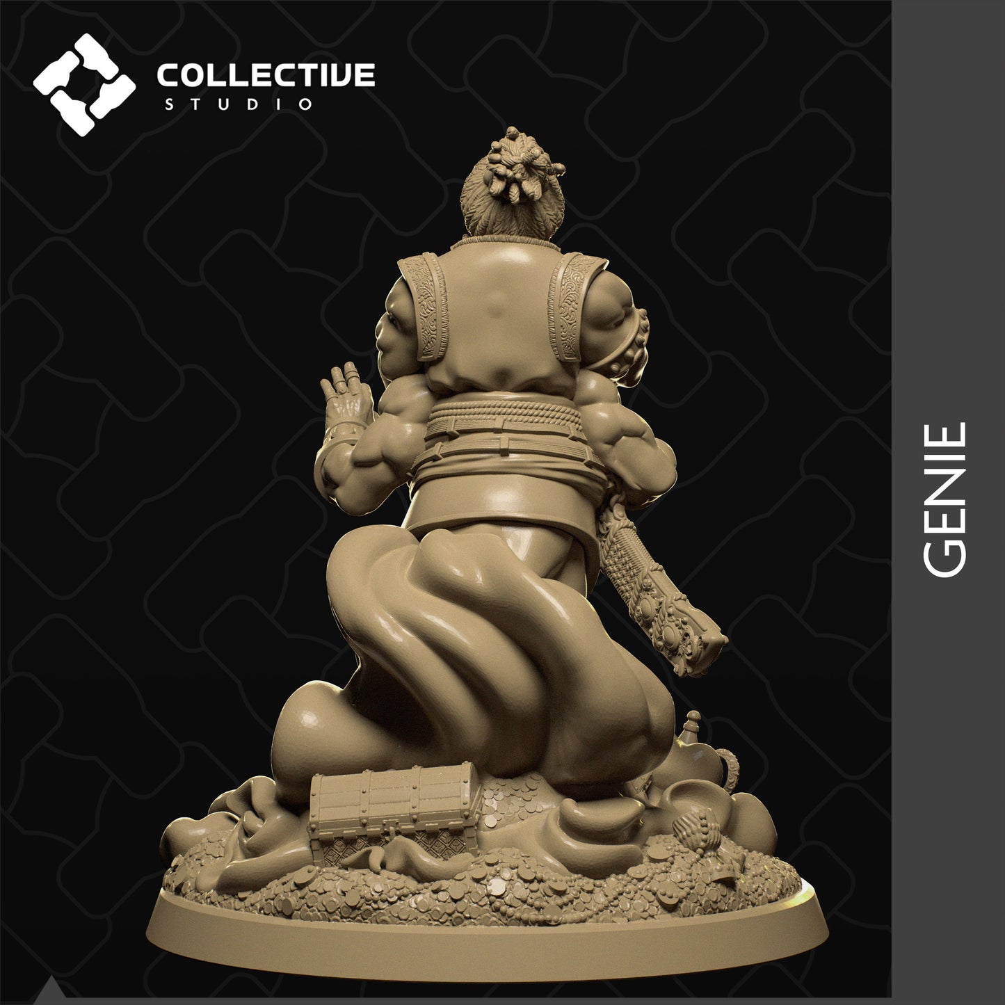 Genie, Collective Studios | Dungeons and Dragons | Pathfinder | Table Top RPG | 3D Printed Model