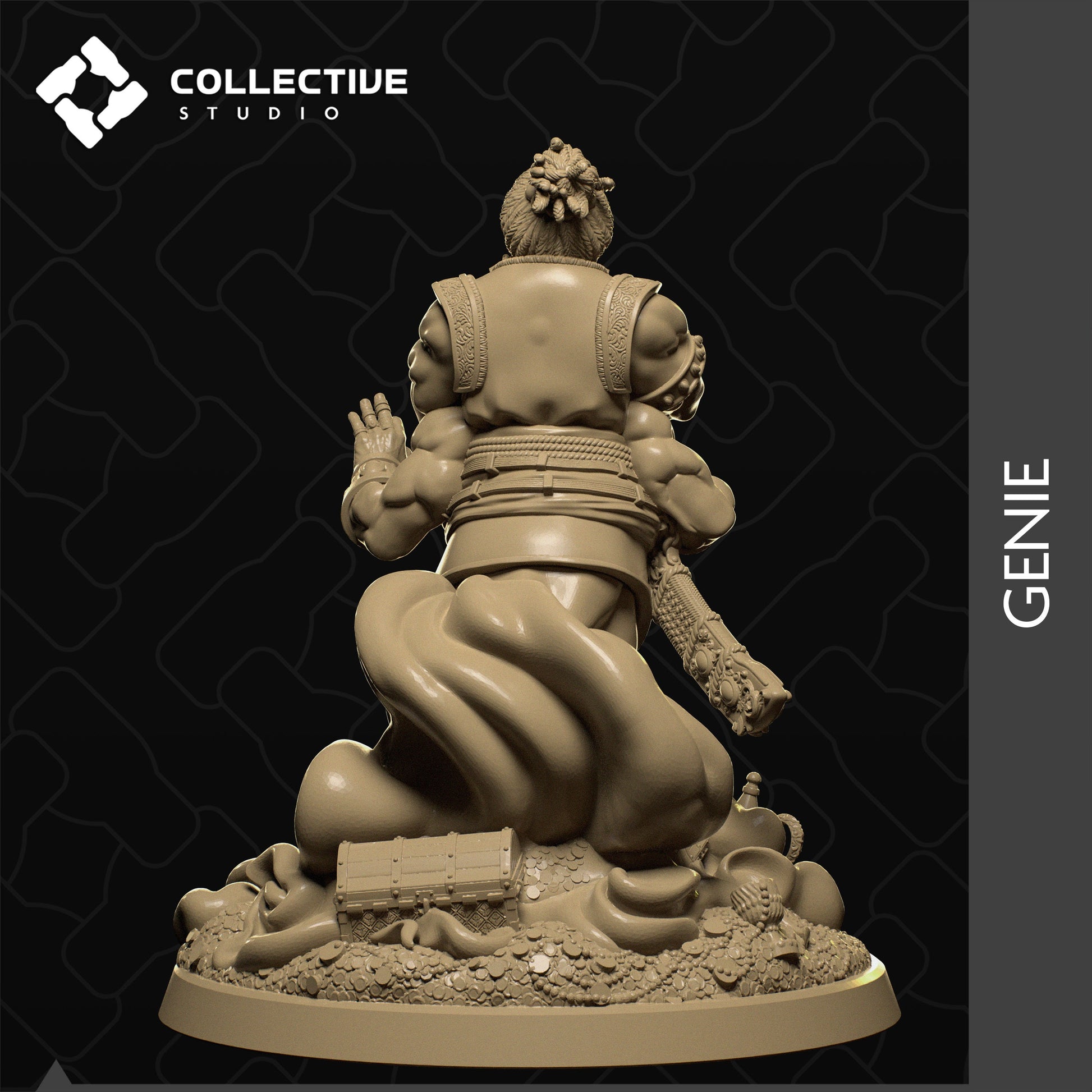 Genie, Collective Studios | Dungeons and Dragons | Pathfinder | Table Top RPG | 3D Printed Model