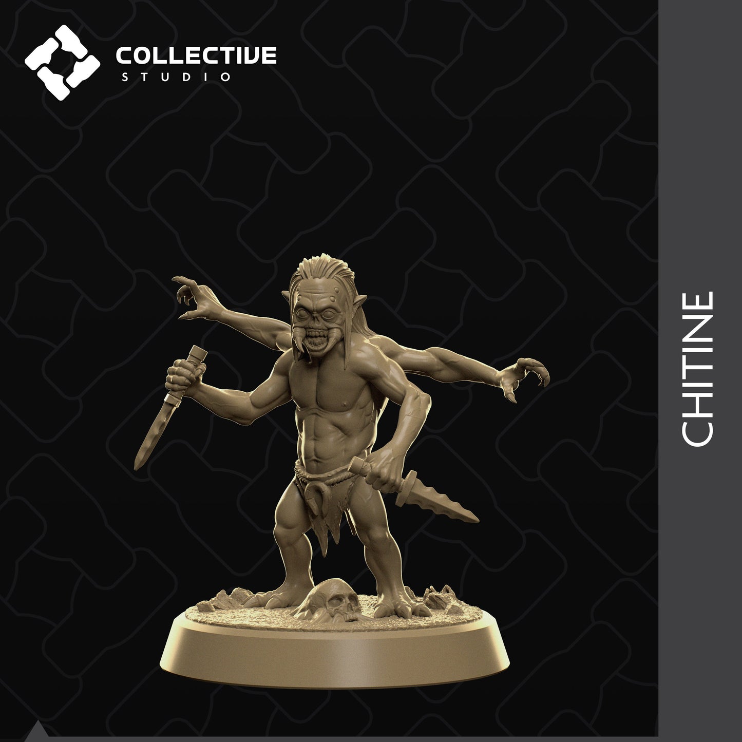 Chitine, Collective Studios | Dungeons and Dragons | Pathfinder | Table Top RPG | 3D Printed Model