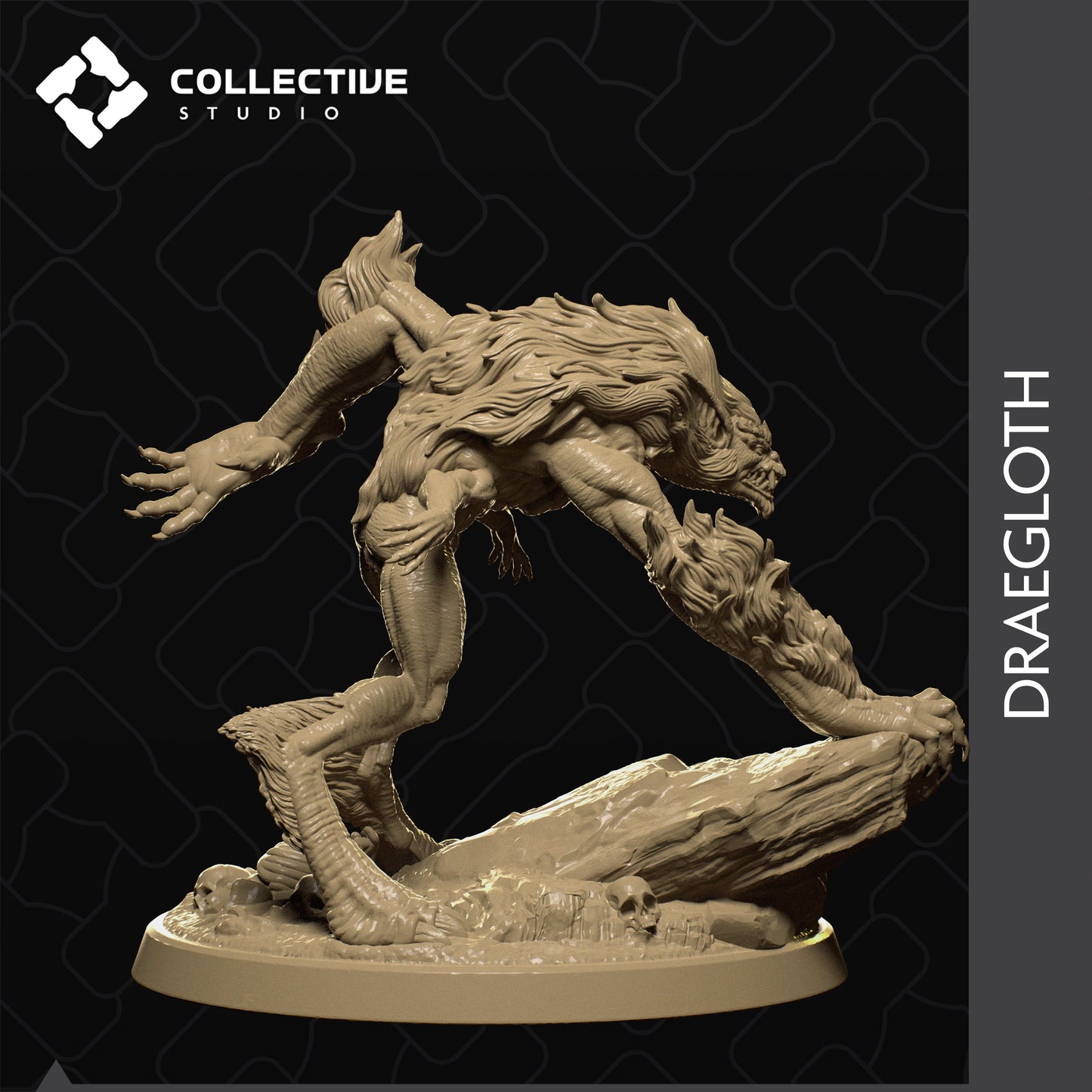 Draegloth, Collective Studios | Dungeons and Dragons | Pathfinder | Table Top RPG | 3D Printed Model